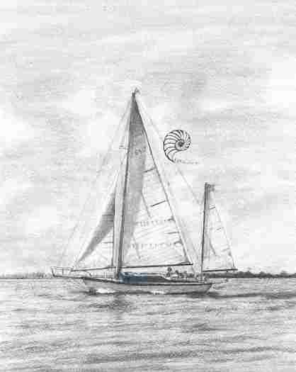 sailing art, Herreshoff Yawl